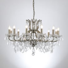 Tamara Iron & Crystal 12 Light Chandelier